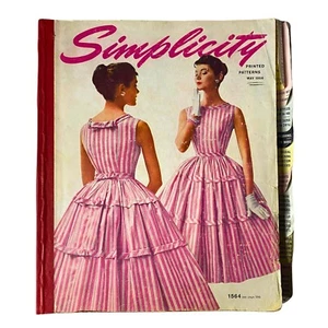 1956 May Simplicity Sewing Pattern Catalog Store Giant Counter Book - Full - Picture 1 of 13