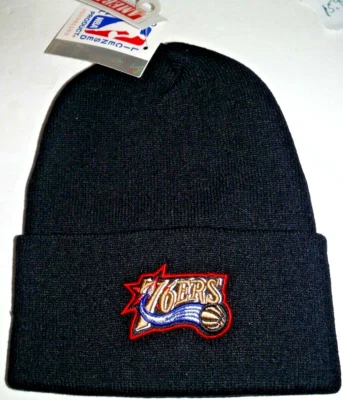 PHILADELPHIA 76ERS NBA AUTHENTIC NWT CUFFED BEANIE BY AMERICAN NEEDLE - Image 1 of 2