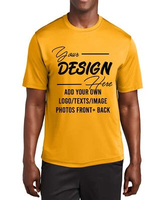 Camisetas unisex ST350 diseña tu propio logotipo personalizado textos fotográficos rendimiento polivinílico Foto 1 de 4