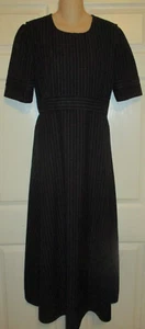 Amish Mennonite Size 8 Black Striped Cape Dress Modest Handmade Dress 38Bx30W - Picture 1 of 5