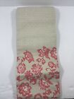 Threshold Coral  Tan Floral Printed Shower Curtain  