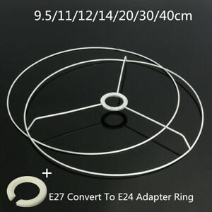 E27 To E14 DIY Circular 11 to 40cm Lampshade Frame Ring Set Lamp Light Shade Kit