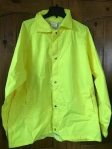 NEW OCCULUX BREATHABLE WATERPROOF BRIGHT YELLOW JACKET SIZE XL - FREE SHIP - Picture 1 of 7