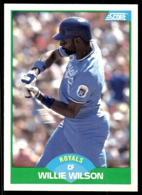 1989 Score Baseball Card Willie Wilson Kansas City Royals #28 - Image 1 of 2