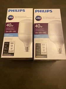 New 2-pack lot Philips HID 25W LED daylight bulb 541950 Medium base Non-Dimmable - Picture 1 of 6