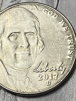 ERROR JEFFERSON NICKEL 2017 DENVER M - Image 1 of 4