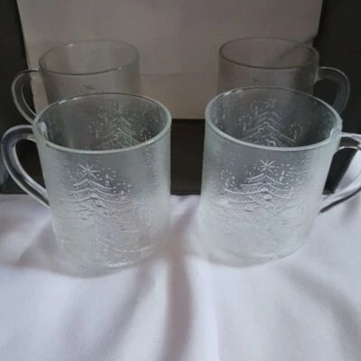 Duralex Juego de 4 Árbol de Navidad en relieve Foto 1 de 4