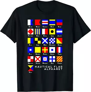T-Shirt Nautisches Signal Flagge Alphabet - Bild 1 von 12