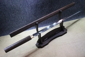 Boutique Japan T10 Rosewood Clay Tempered Kiriha Zukuri Ninjato Straight Sword - Picture 1 of 10