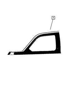 Genuine Mopar Quarter Window Glass Left 68612933AA - Picture 1 of 1