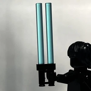 LEGO Star Wars Lightsaber - X2 Hojas / Empuñadura Negra / Mini Figura Accesorios - Imagen 1 de 4