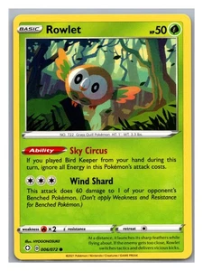 Rowlet 006/072 - Pokémon Shining Fates Regular NM - Picture 1 of 3