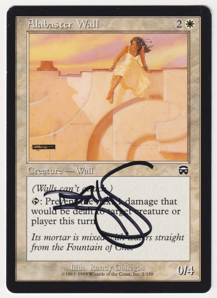 Signed Alabaster Wall Proof HP Mercadian Masques Artist Randy Gallegos MTG AP! - Image 1 of 2