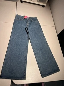 Edikted Jeans Women's Medium Blue Wide Leg Baggy Grunge Denim Cotton 30x31 - Picture 1 of 8