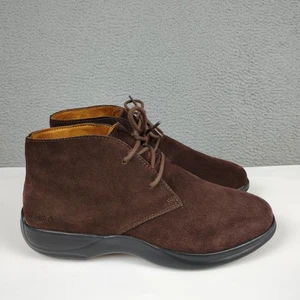 Dr. Comfort Boots Womens 9 Wide Cara Brown Leather Chukka Micro Suede Lining - Picture 1 of 11