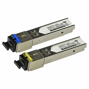 2Pcs SC Connector 3km 1.25GB/s SFP-BX03-D Tx1550nm/RX1310nm Transceiver Module g - Afbeelding 1 van 4