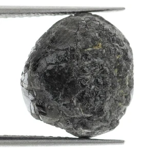 Diamante crudo suelto natural crudo color negro grande de 9,68 quilates - Imagen 1 de 2