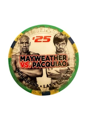 Floyd Mayweather vs Manny Pacquiao Fight MGM Grand Casino 25$ Chip Limited Ed. - Image 1 of 2