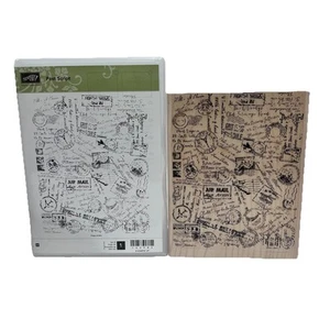 Stampin’ Up! POST SCRIPT Stamp Set VERY HTF Post Script Stampin’ Up! Stamp Large - Picture 1 of 9