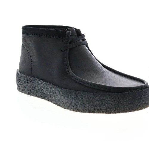 Stivali Clarks Originals da uomo Wallabee Cup in pelle nera taglia UK 9 5 G EU 44