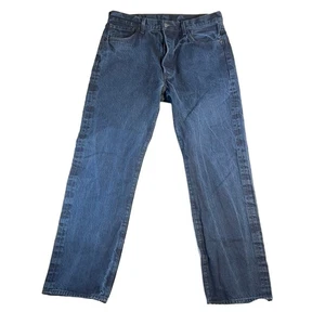 Levi's 501 Jeans Men's 36W x 34L ** See Note For L Dark Blue Button Fly - Picture 1 of 15