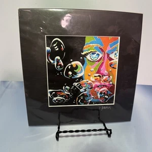 Pintura de seda abstracta colorida cara impresión cuadros burbujas arte de pared firmado - Imagen 1 de 11