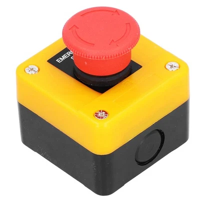 Emergency Stop Button 10A Waterproof 1NO 1NC Red Mushroom Elevator Emergenc Fit - Image 1 of 4