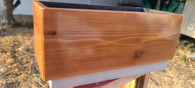 Custom Made Cedar Planter Box  20Long X 8.5 W X 7 Height, 3/4 thick  45° ends - Image 1 of 4