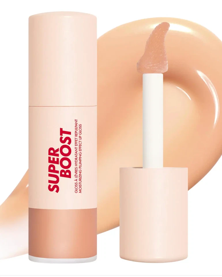 Brillo de labios hidratante relleno Make Up For Ever Super Boost 04 esmalte con leche Foto 1 de 2