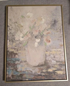 POTTERY BARN Bouquet Chic Framed Canvas-OPEN BOX - Picture 1 of 3