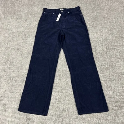 Pantalones J Crew para mujer 30 azul marino años 90’s pierna ancha pana pantalones tiro alto nuevos Foto 1 de 4