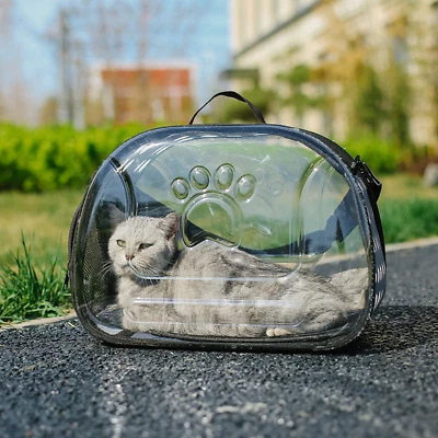 Hundetransportbox Katze Hund Box Auto Transportbox Transparent Faltbar - Bild 1 von 4