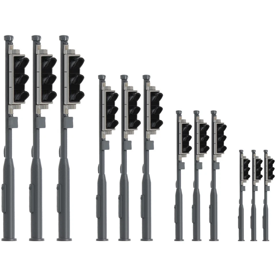 3Pcs Miniature Model Train Traffic Light LED Signal 3-Lights Red Green Yellow - Image 1 of 1