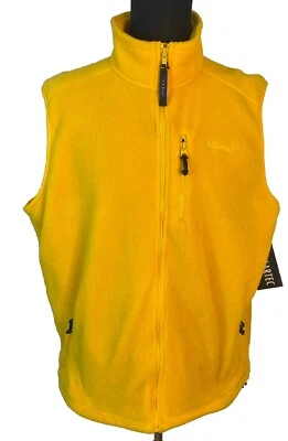 Chaleco polar LL Bean para hombre grande alto amarillo Polartec cremallera completa hecho en EE. UU. NUEVO Foto 1 de 4