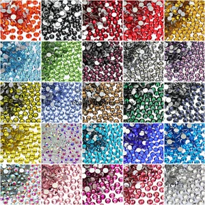 1440 Crystal Rhinestones Flatback Glass Beads for Crafts DIY Nail Art Decoration - Picture 1 of 43