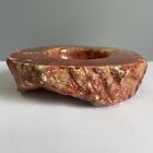 Large Vintage Italian Natural Alabaster Heavy Console Ashtray gb1 over 4 pounds