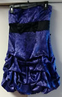 Ladies Size 11 Ruby Rox Dress Purple Floral Strapless