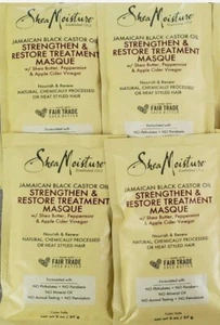 4 Shea Moisture Jamaican Black Castor Oil Strengthen & Restore Treatment Masque - Picture 1 of 1