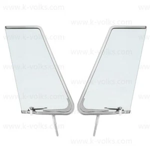 Split Screen 1/4 Vent Window Complete Kit 55-67 Stainless Steel Pair Type 2 Bus - Picture 1 of 4
