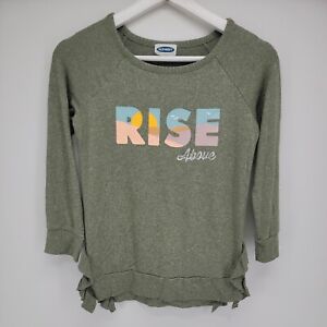 Old Navy Girls Rise Above Green Long Sleeve Top Size M (8)