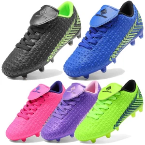 Youth Boys Girls Soccer Shoes Lightweight Soccer Cleats Training Football Shoes - Picture 1 of 18