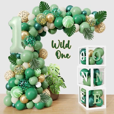 Amandir 110 PCS Safari Jungle First Birthday Balloon Decoration Kit, 1st Bday - Image 1 of 4