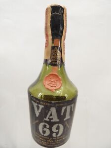 #90 Miniature Liquor Bottle Vat 69 Liquer Blended Scotch Whisky EMPTY