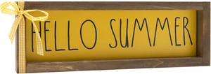 Summer Decorations for Home Hello Summer Wooden Sign Wall Table Centerpieces She - Picture 1 of 12