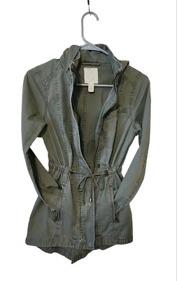 Full Tilt 100% cotton Women's Army Green Hooded utility  Jacket XS - Image 1 of 4