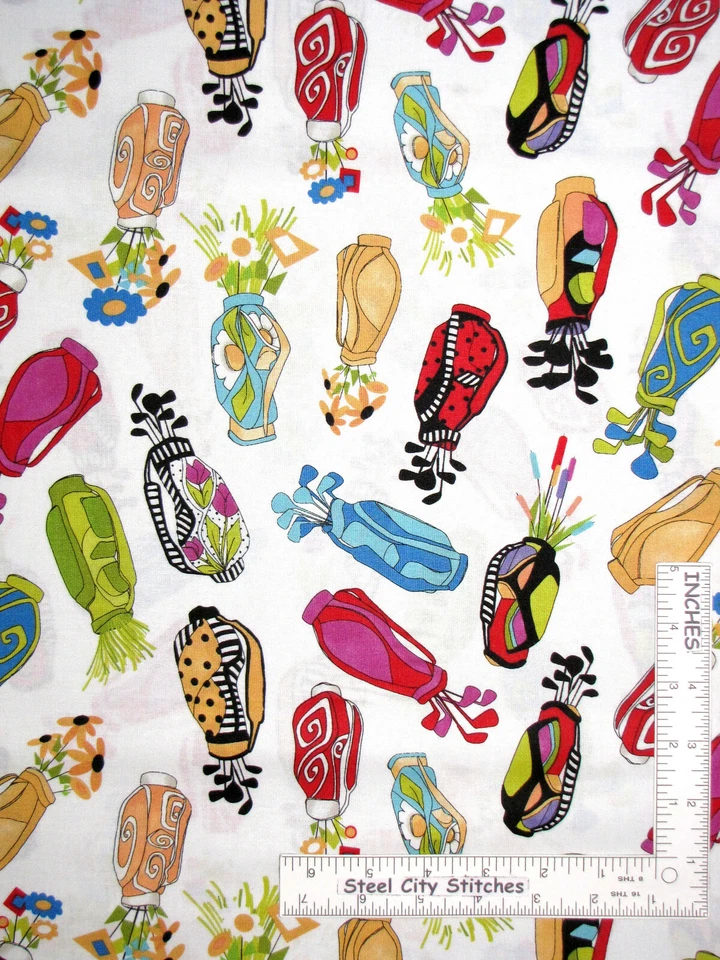 Bolsas de golf Loralie Golf Happy Fabric por yarda blancas algodón diseños Loralie RETIRADAS Foto 1 de 1