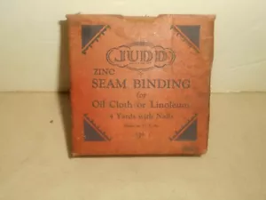 JUDD Zink Nahtbindung 4yd Box für Kofferraumfutter Wachstuch & Linoleum Reparatur 1940 - Bild 1 von 12
