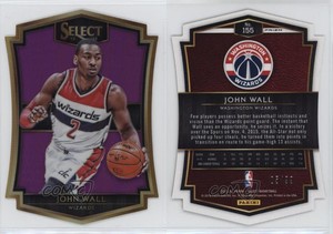2015-16 Panini Select Premier Level Die-Cut Purple Prizm /99 John Wall #155