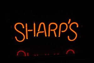 Sharps Vintage Beer Neon Red Sign Budweiser Perfect Union Made Universal Elec