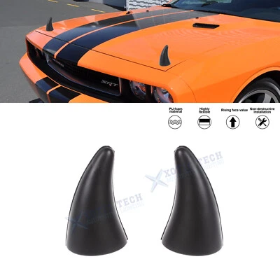 Sporty Rear Bumper Devil Bull Horn Stickers Decor For Dodge Charger Challenger - Image 1 of 4